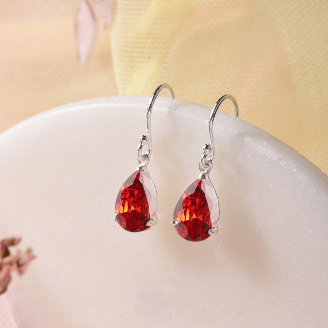 Dazzling Twilight Rhodium-Plated CZ Sterling Silver Drop Earrings