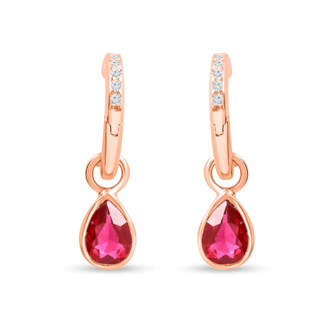 Pink Elegance Rose Gold Plated 925 Sterling Silver Earrings