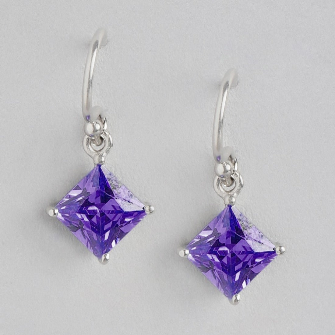 Dazzling Brilliance Rhodium Plated 925 Sterling Silver Earrings