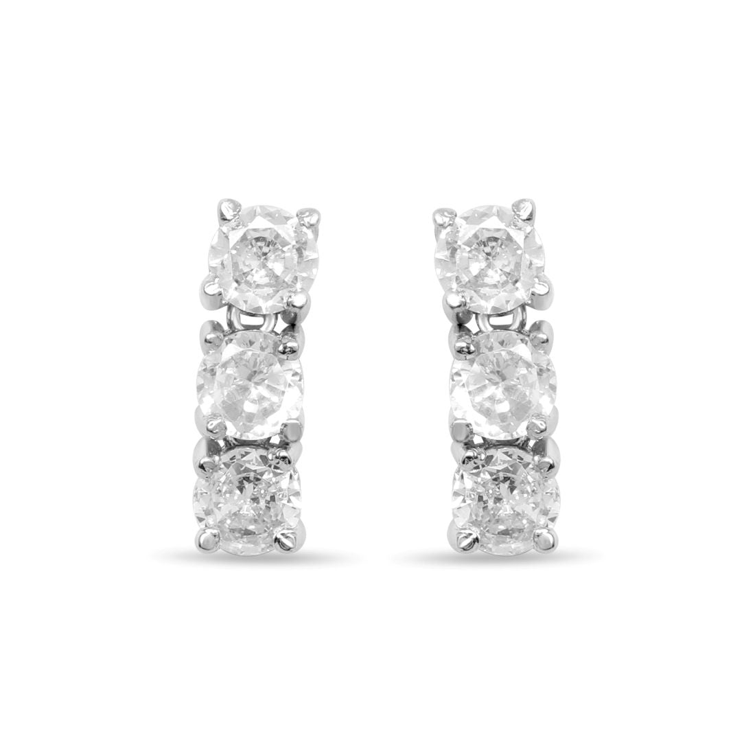 Dazzling Drops Rhodium Plated 925 Sterling Silver Earrings