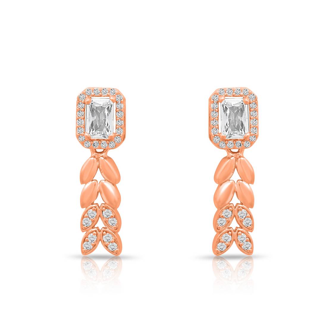 Nature's Grace Rose Gold Plated 925 Sterling Silver Earrings