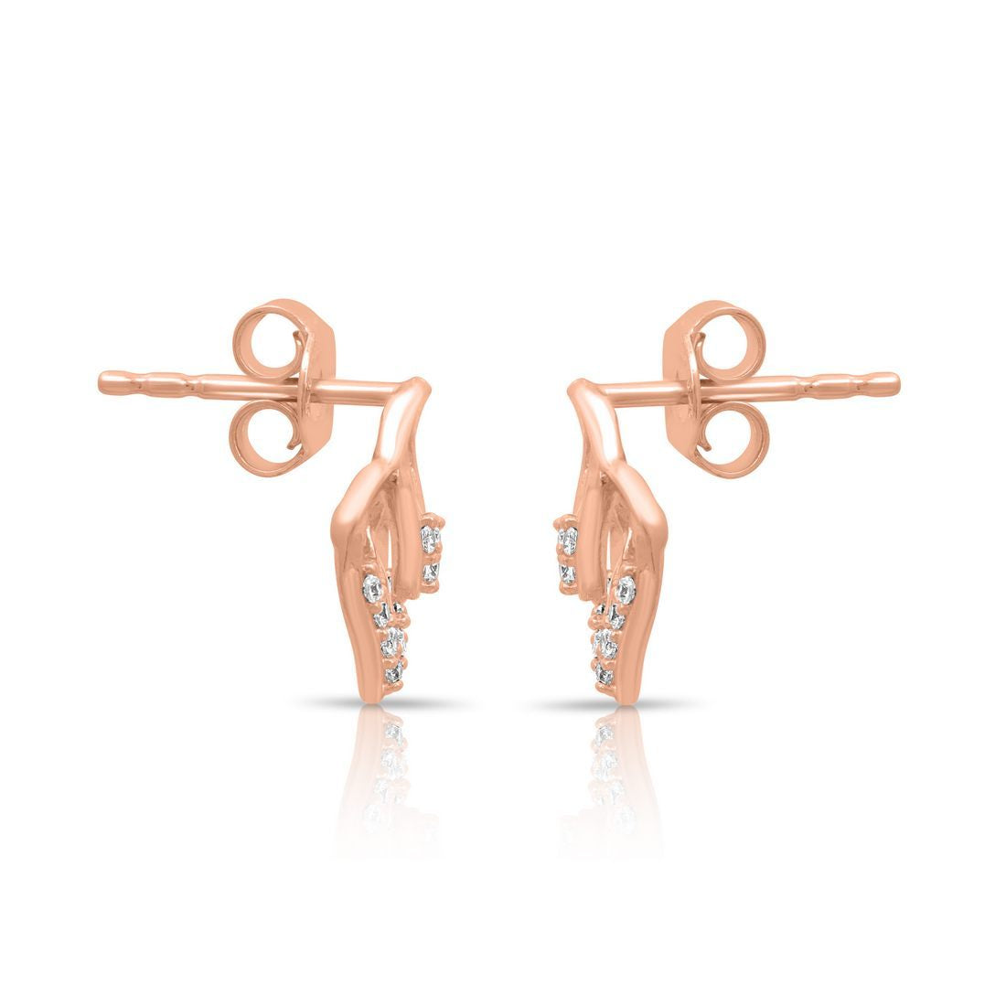 Graceful Shapes Rose Gold Plated 925 Sterling Silver Earrings