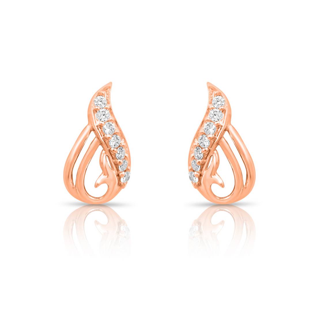 Rare Beauty Rose Gold Plated 925 Sterling Silver Earrings