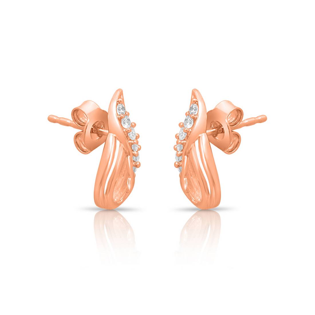 Rare Beauty Rose Gold Plated 925 Sterling Silver Earrings