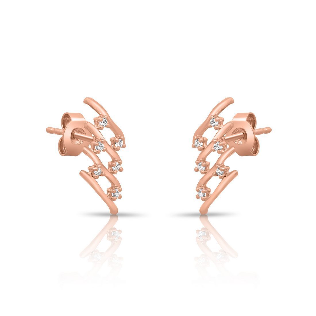 Lavish Rose Gold Plated 925 Sterling Silver Earrings