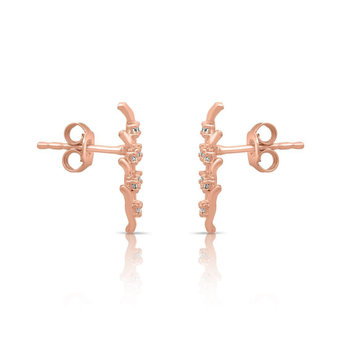 Lavish Rose Gold Plated 925 Sterling Silver Earrings