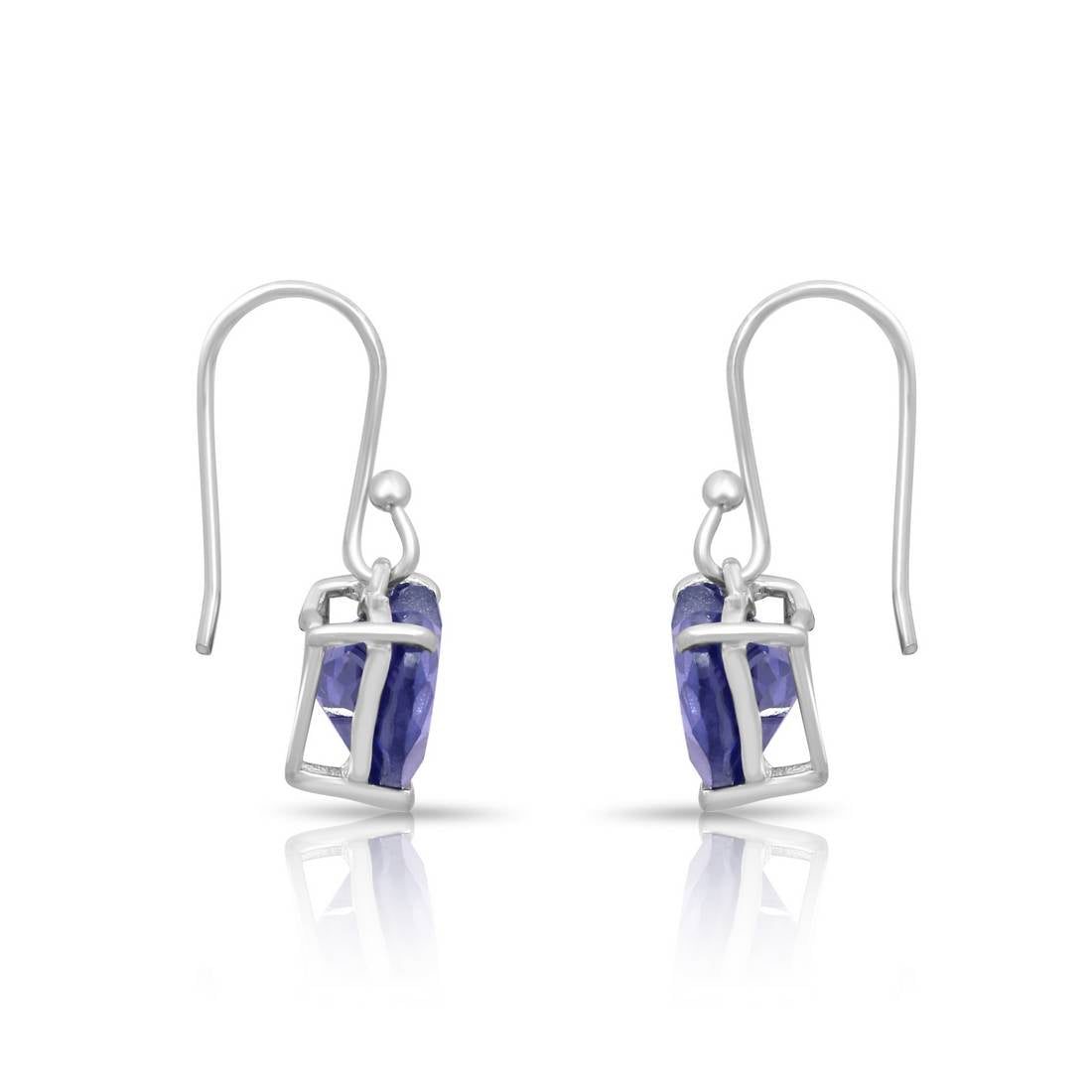 Sweetheart Rhodium Plated 925 Sterling Silver Earrings