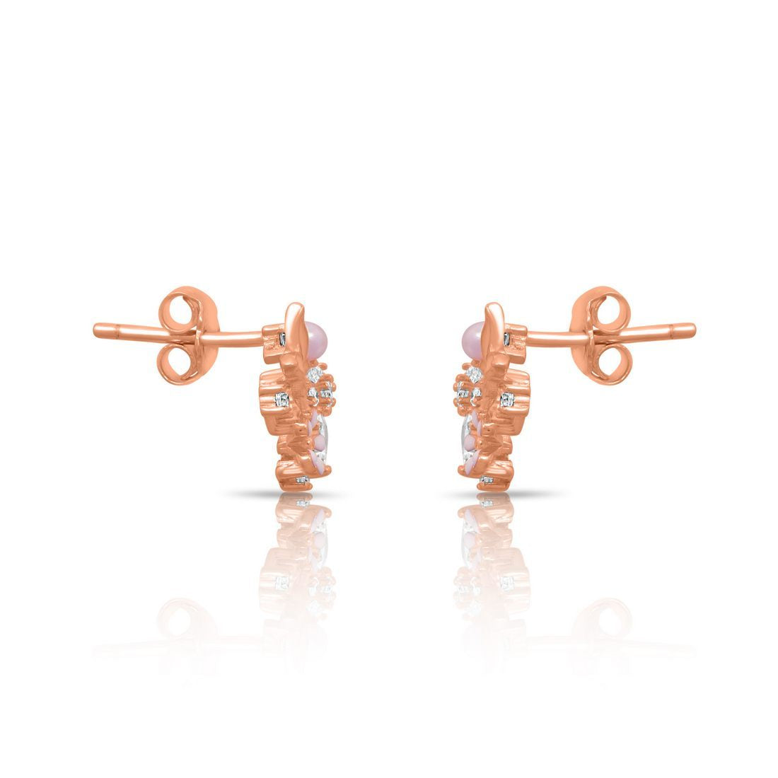 Dreamy Butterfly Rose Gold Plated 925 Sterling Silver Earrings