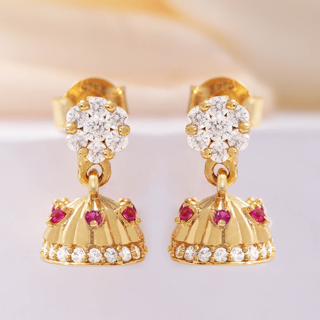 Classic Dangle Gold Plated 925 Sterling Silver Earrings