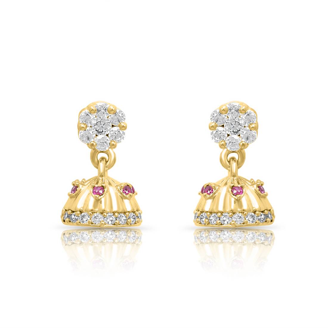 Classic Dangle Gold Plated 925 Sterling Silver Earrings