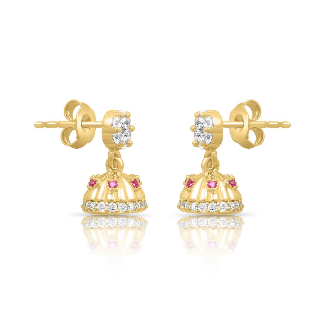 Classic Dangle Gold Plated 925 Sterling Silver Earrings