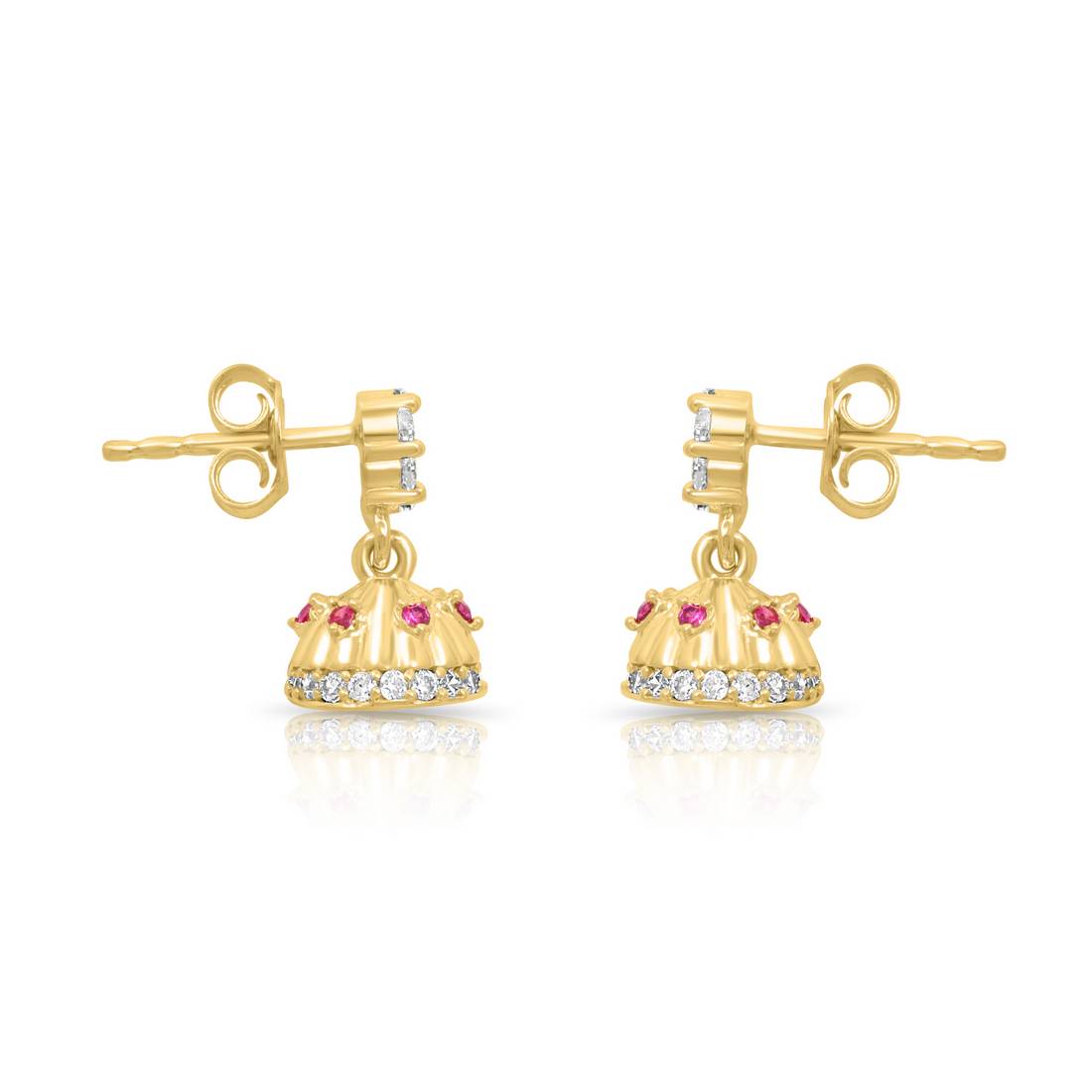 Classic Dangle Gold Plated 925 Sterling Silver Earrings