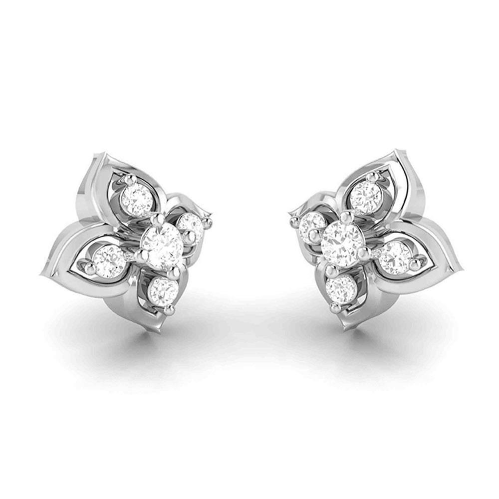 Radiant Clover Lab-Grown Diamond Stud Earrings