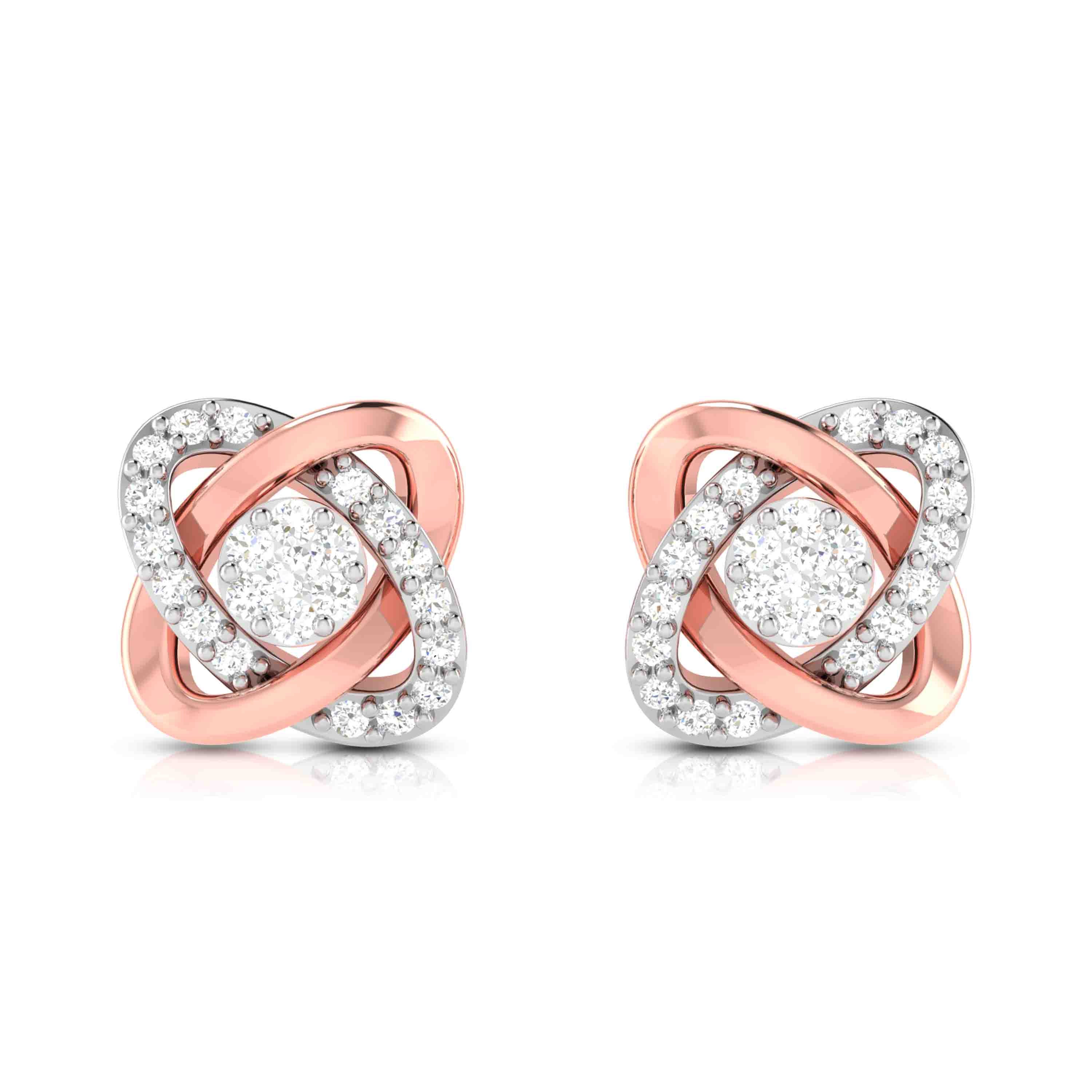 Eternal Knot Lab-Grown Diamond Stud Earrings