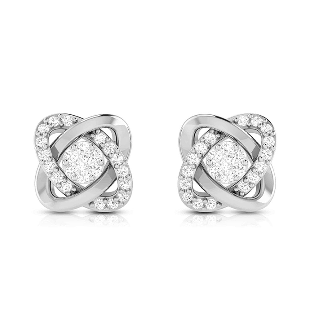 Eternal Knot Lab-Grown Diamond Stud Earrings