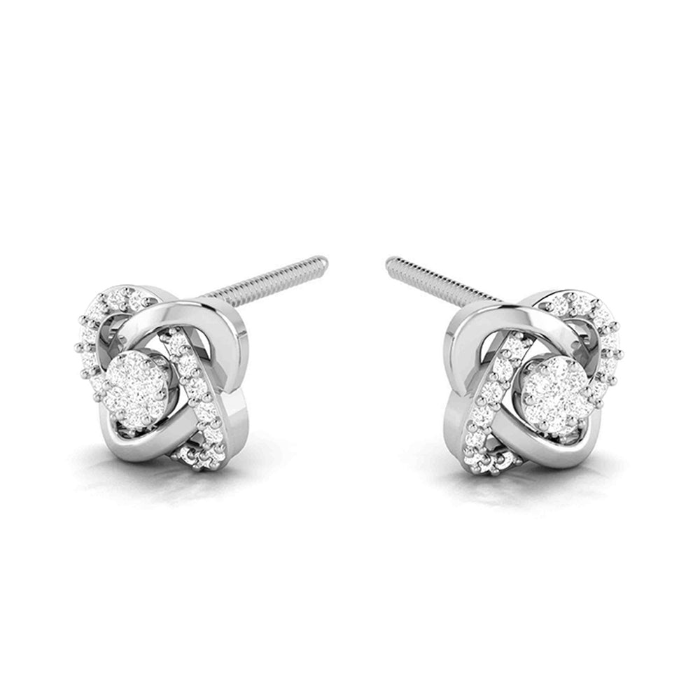 Eternal Knot Lab-Grown Diamond Stud Earrings