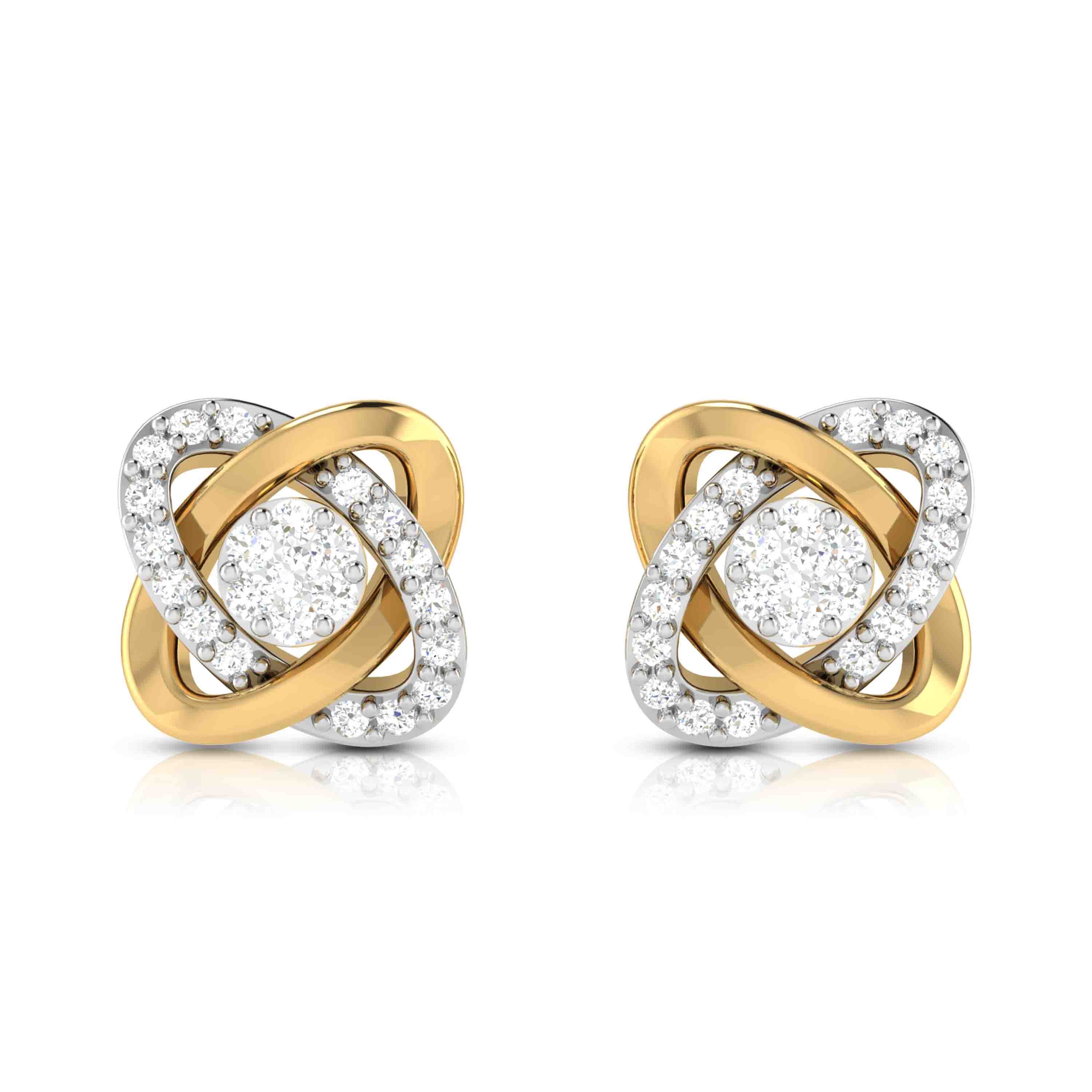 Eternal Knot Lab-Grown Diamond Stud Earrings