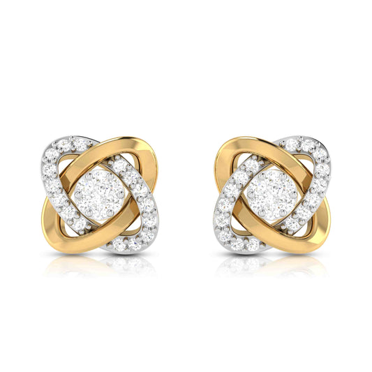 Eternal Knot Lab-Grown Diamond Stud Earrings