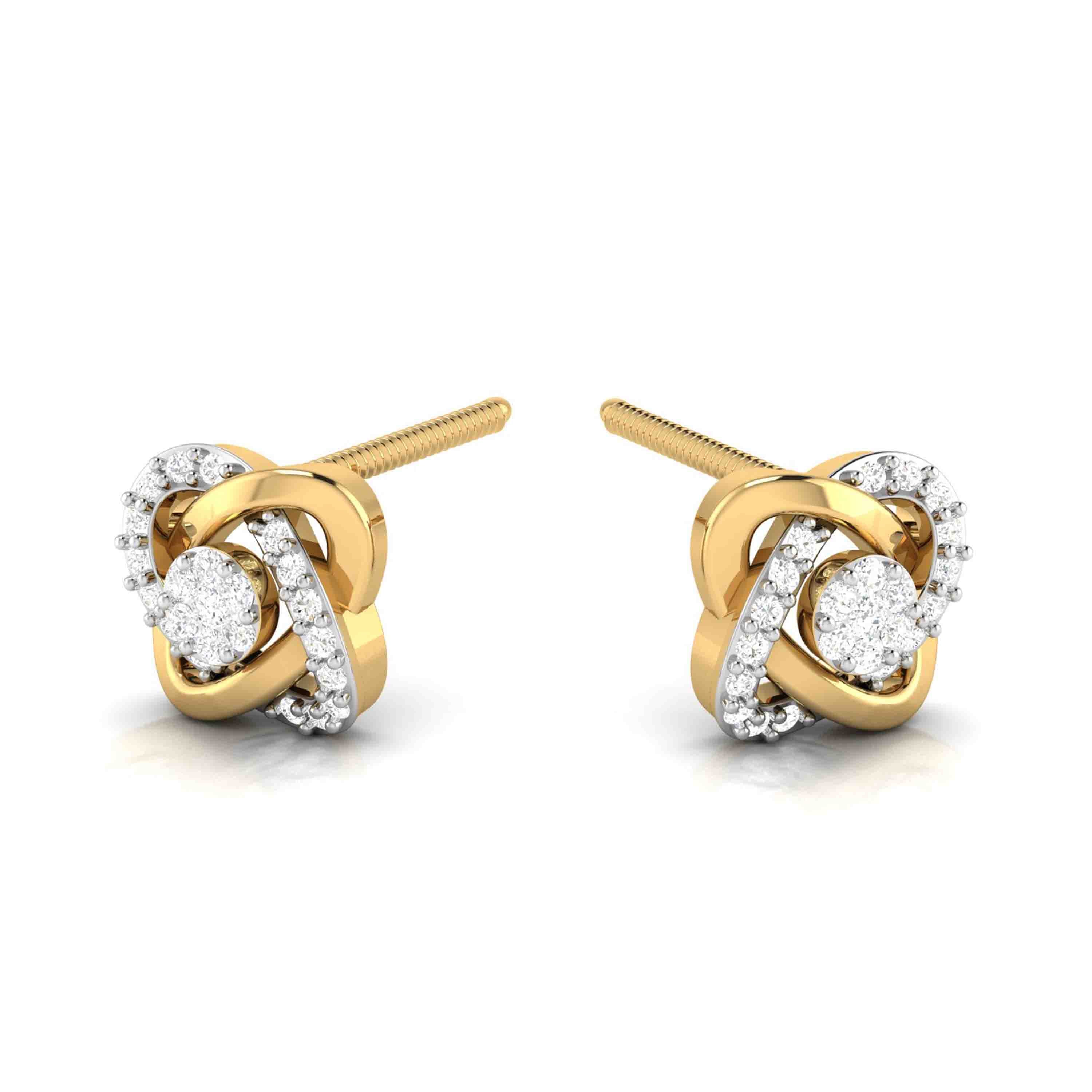 Eternal Knot Lab-Grown Diamond Stud Earrings