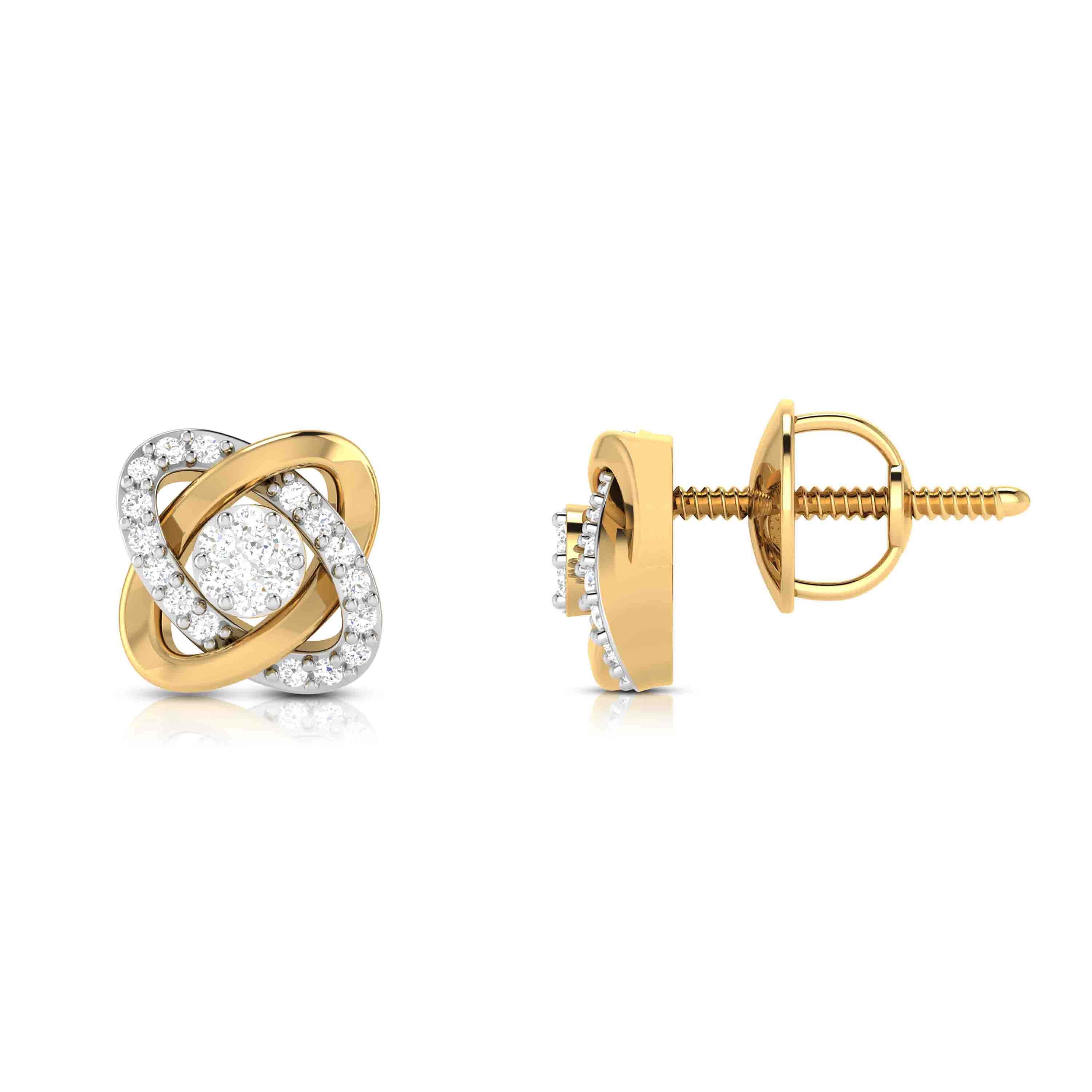 Eternal Knot Lab-Grown Diamond Stud Earrings