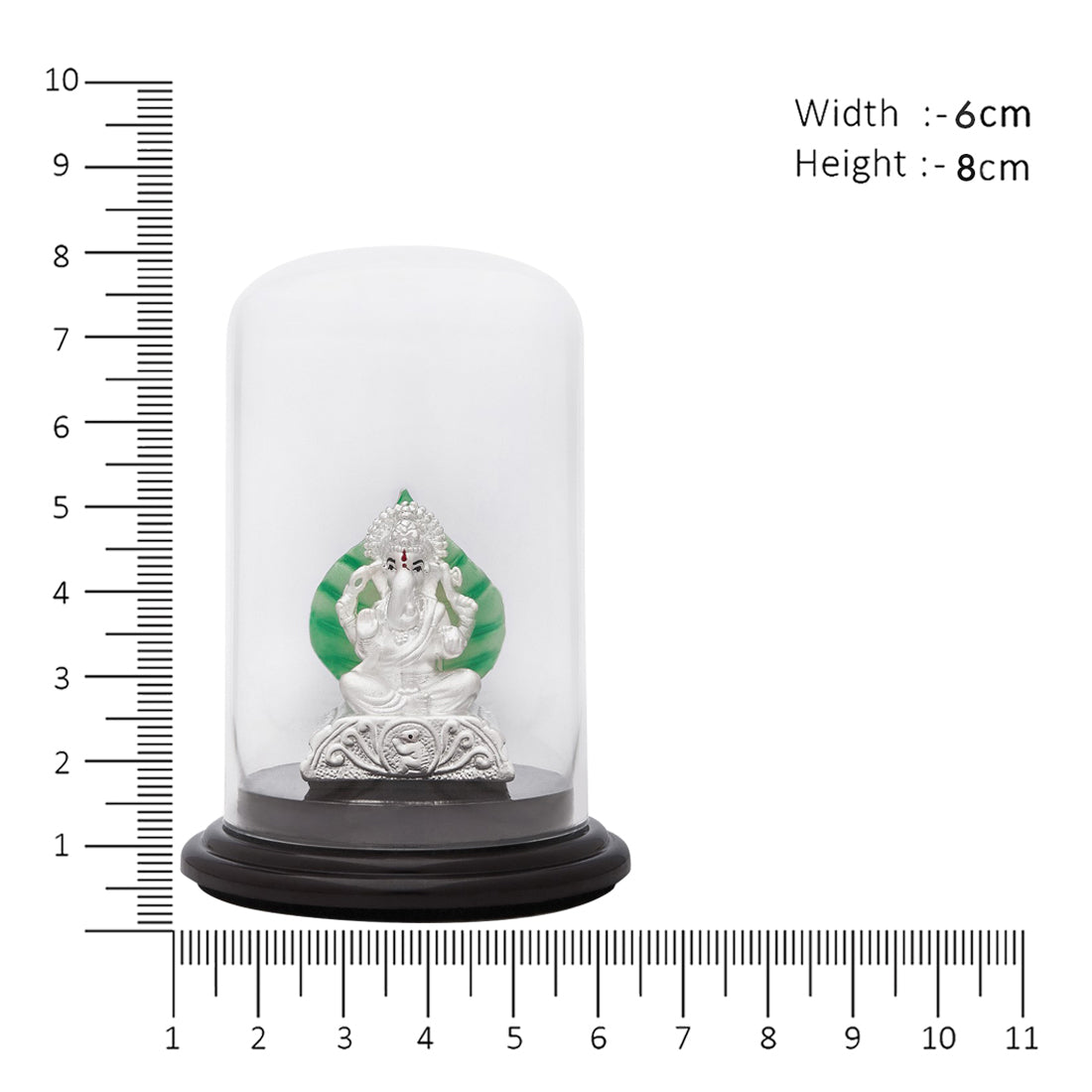 Eternal Serenity Rhodium-Plated 999 Silver Ganesh Ji Idol