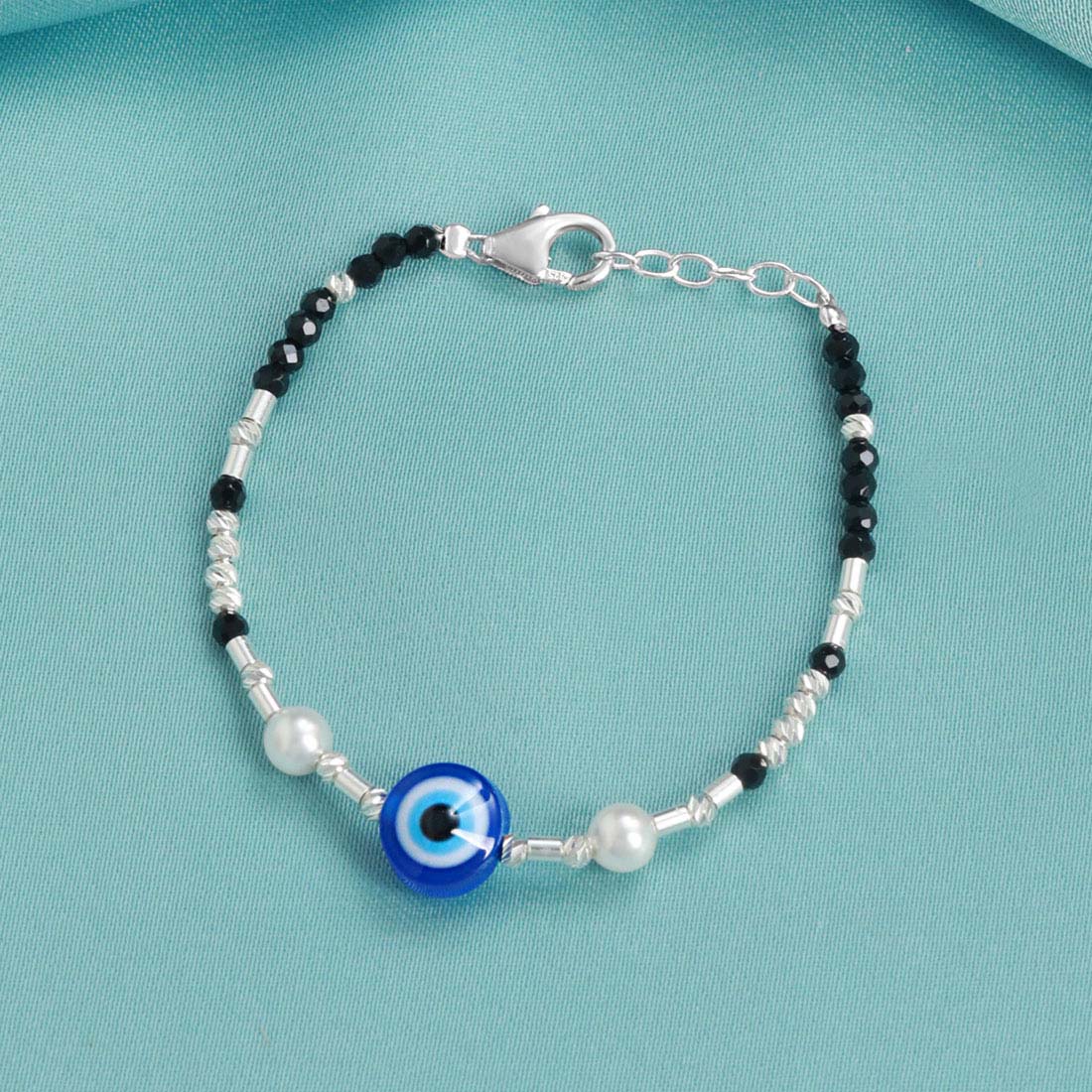 Adorable Evil Eye 925 Sterling Silver Kids Bracelet