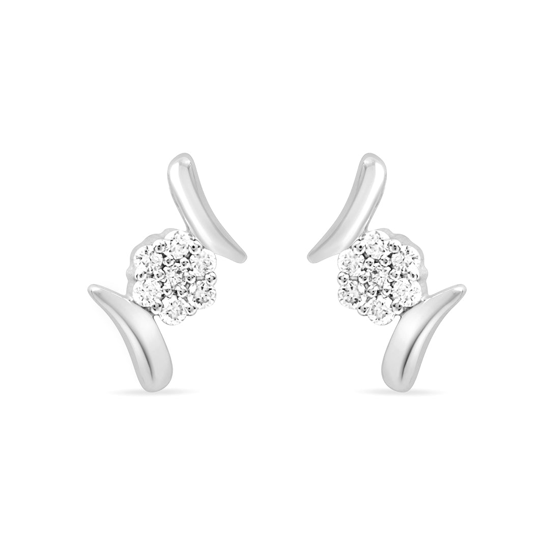 Classic Stud Gold Earrings with Lab-Grown Diamonds