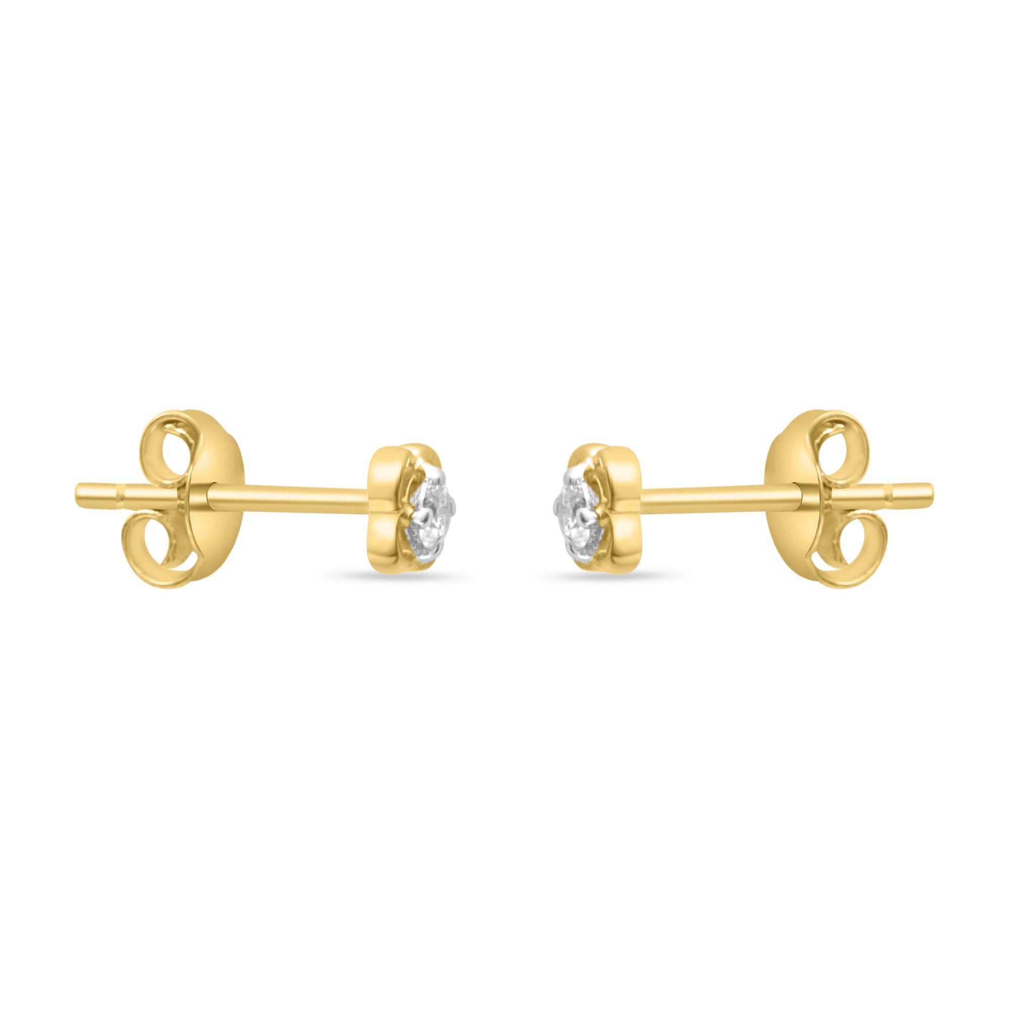 Floral Affection Gold Earrings with Lab-Grown Diamonds