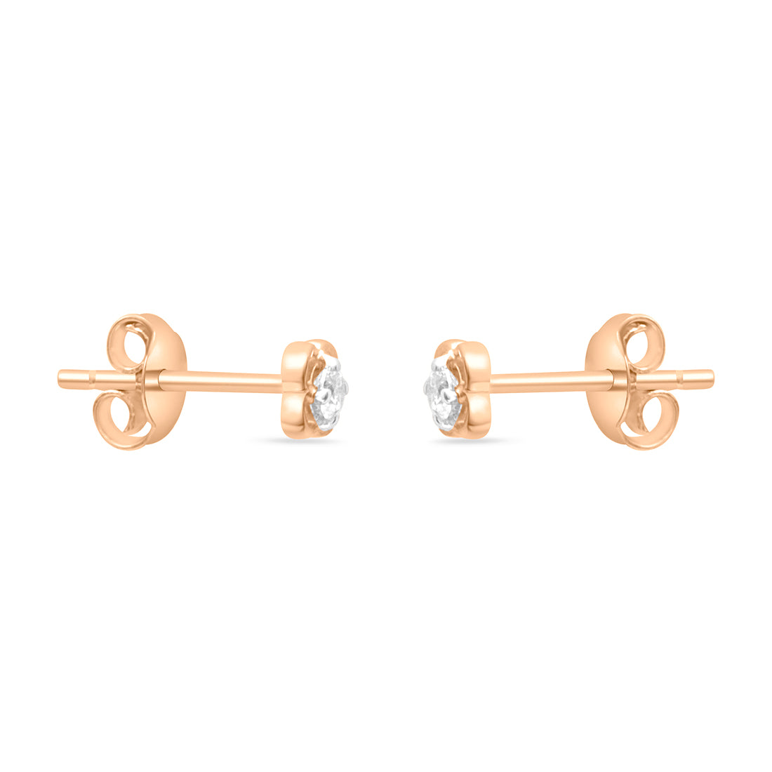 Floral Affection Gold Earrings with Lab-Grown Diamonds