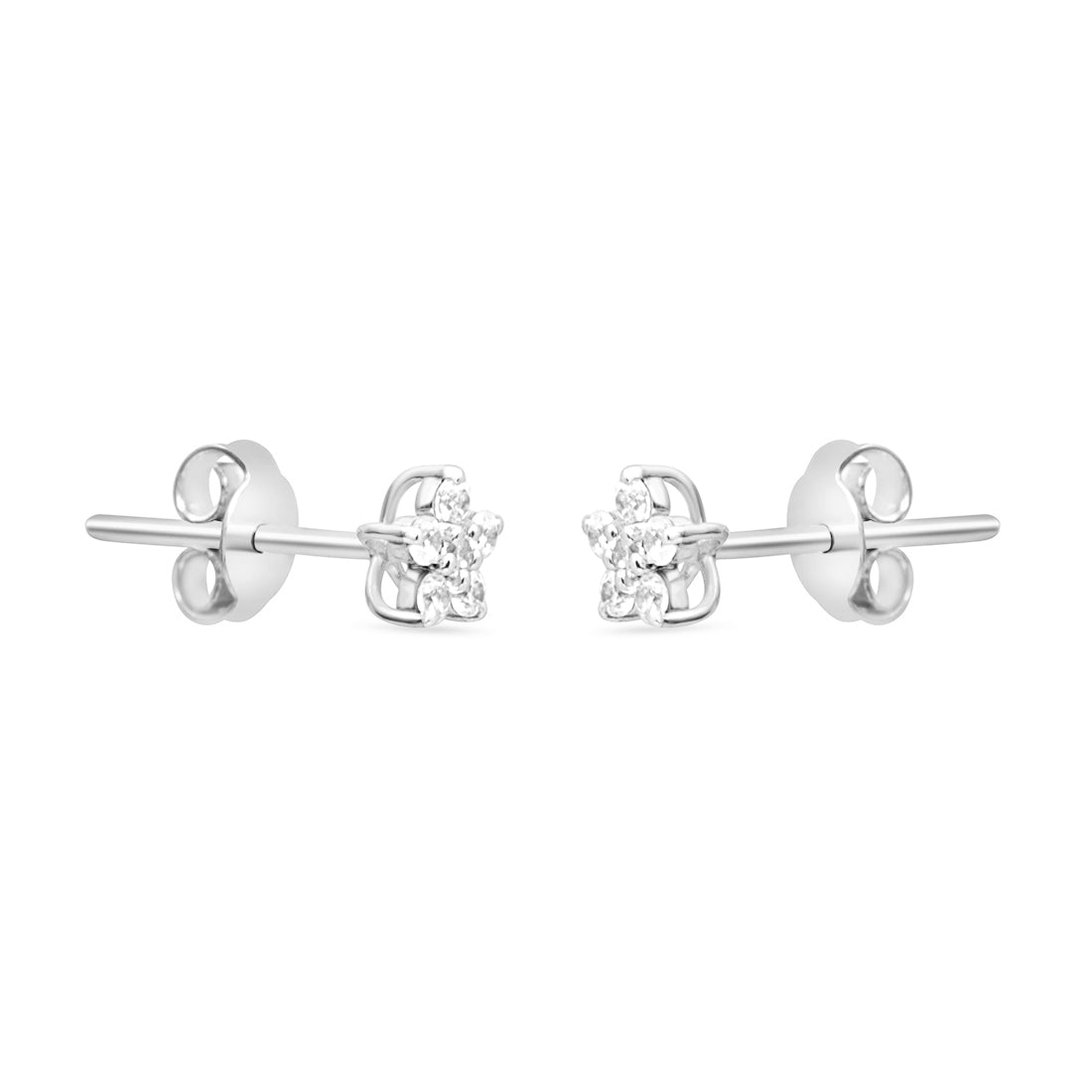 Star Stud Earrings with Lab-Grown Diamonds