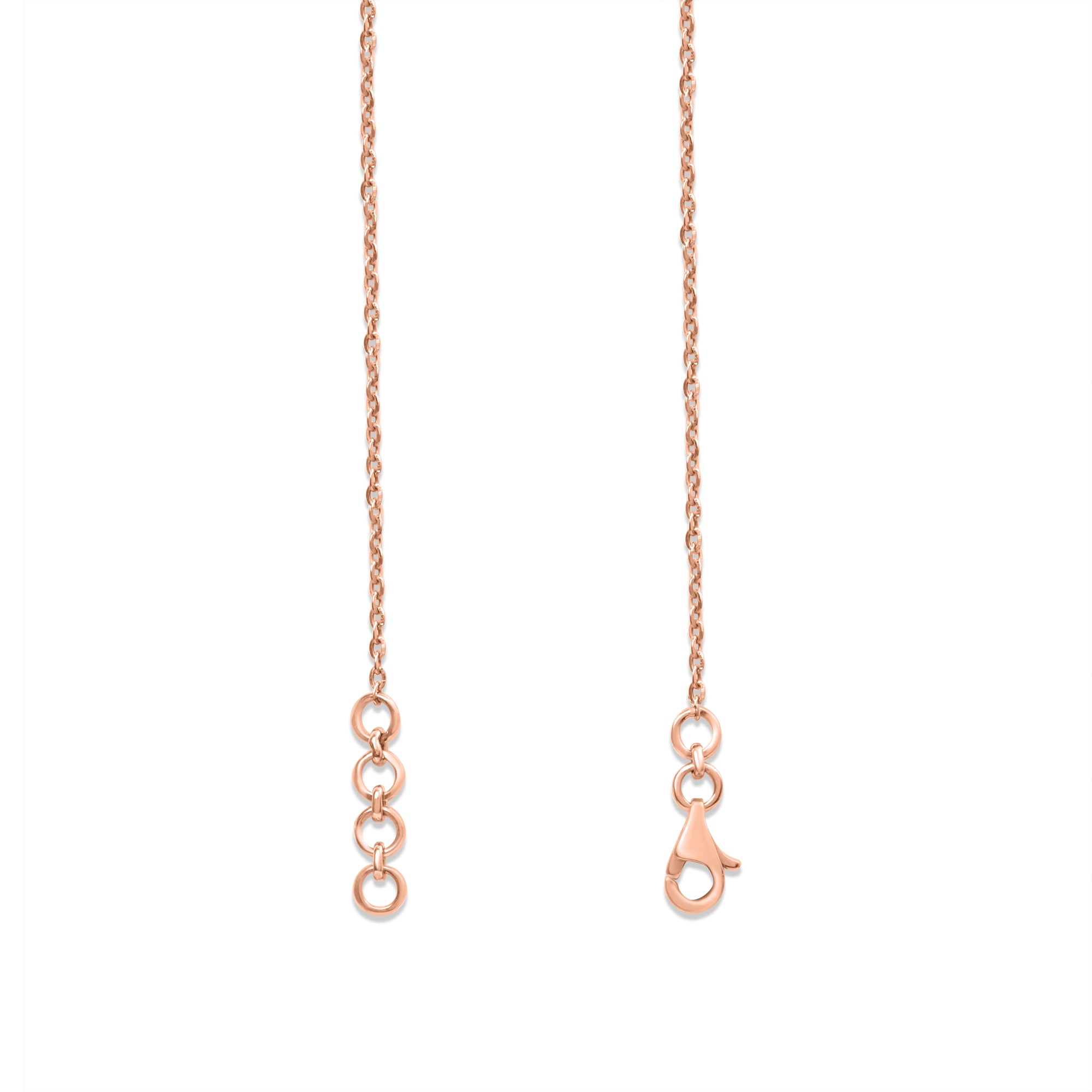 Pink Lotus Rose Gold Necklace with Lab-Grown Diamonds