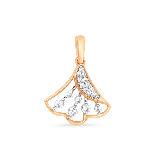 Serene Charm Gold Pendant with Lab-Grown Diamonds without Chain