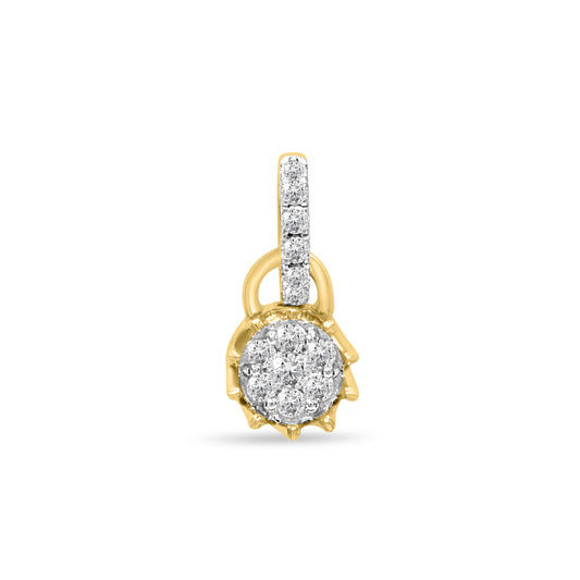 Noura Gold Pendant with Lab-Grown Diamonds without Chain