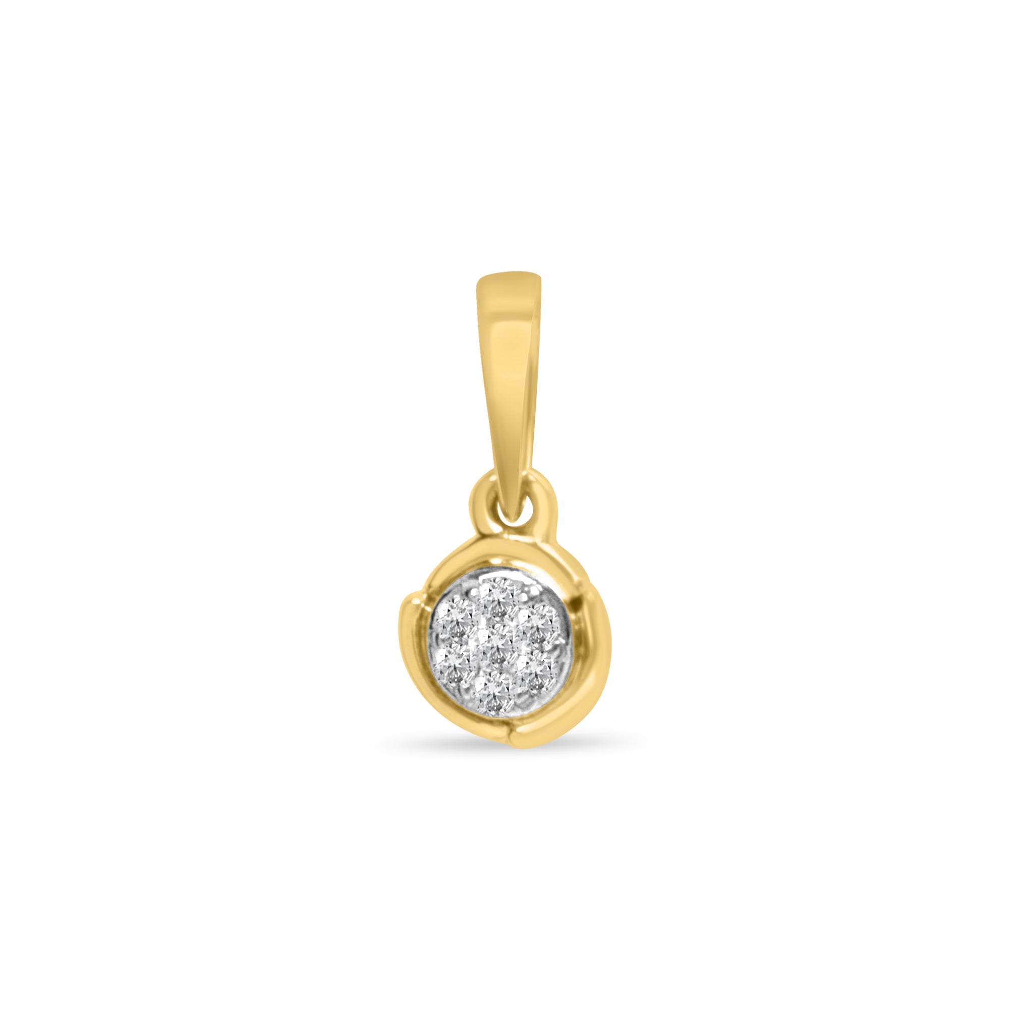 Elite Gold Pendant with Lab-Grown Diamonds without Chain