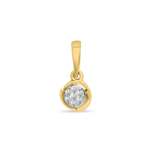 Elite Gold Pendant with Lab-Grown Diamonds without Chain