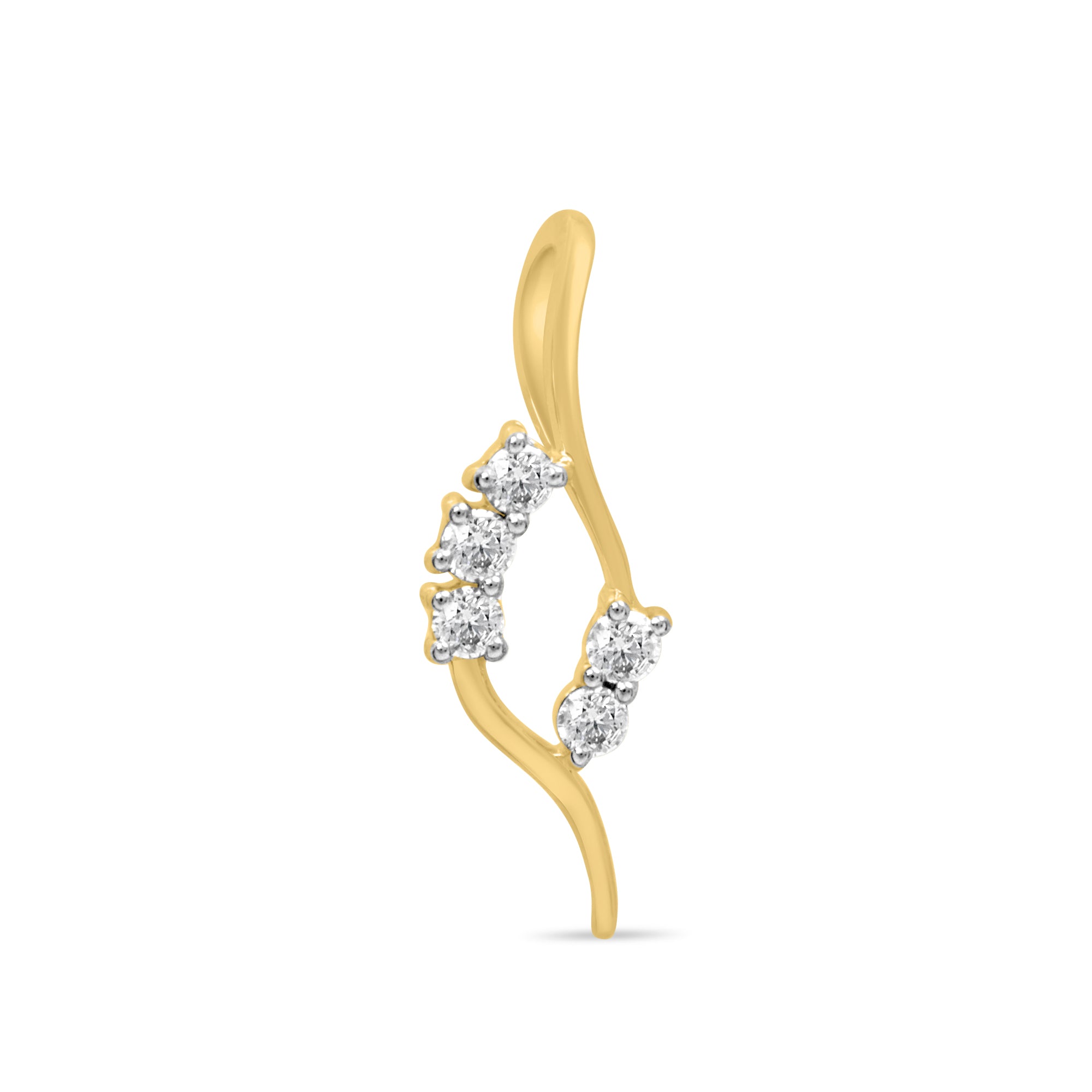 Lily Gold Pendant with Lab-Grown Diamonds without Chain