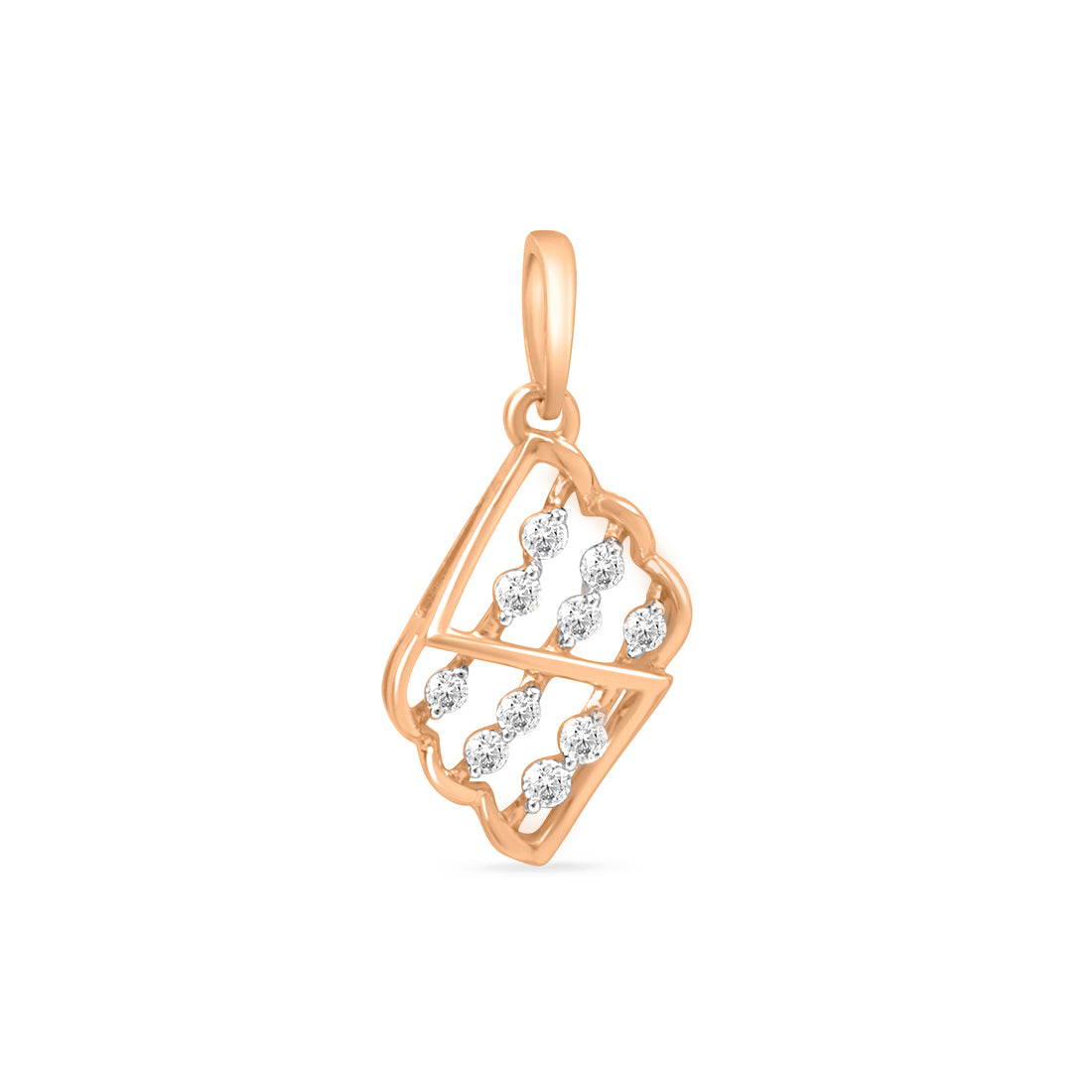 Celestial Sparkle Gold Pendant with Lab-Grown Diamonds without Chain