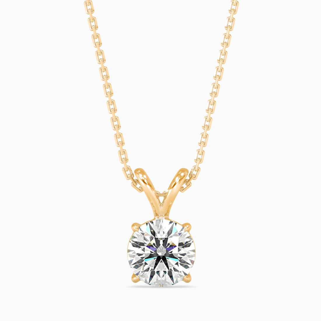 0.5 CT Celestial Solitaire Lab-Grown Diamond Pendant without Chain