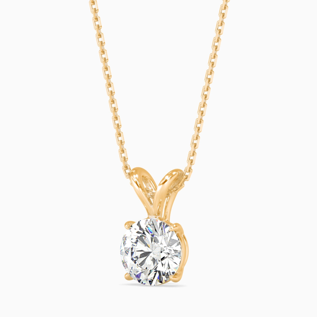 0.5 CT Celestial Solitaire Lab-Grown Diamond Pendant without Chain