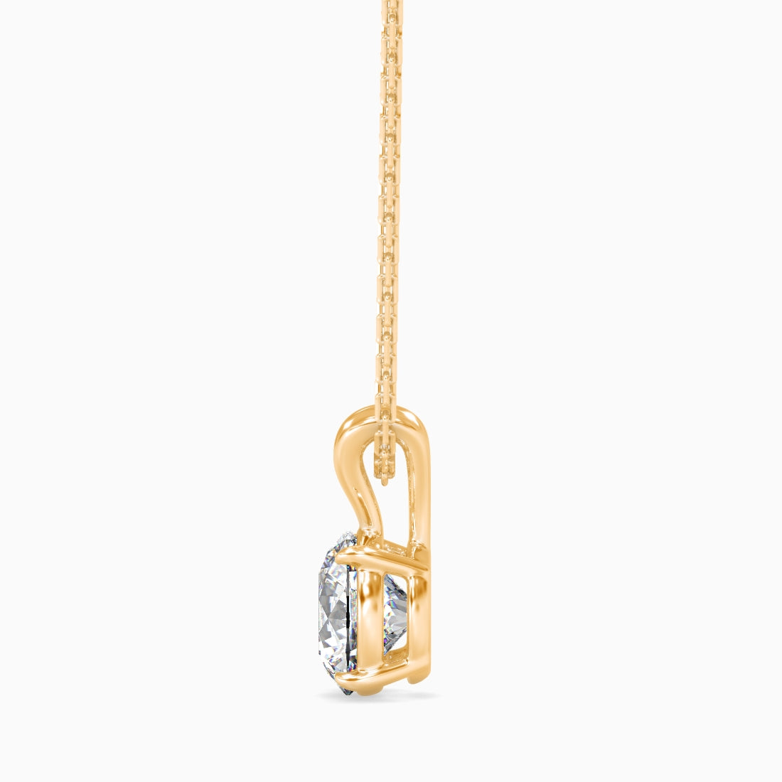 0.5 CT Celestial Solitaire Lab-Grown Diamond Pendant without Chain