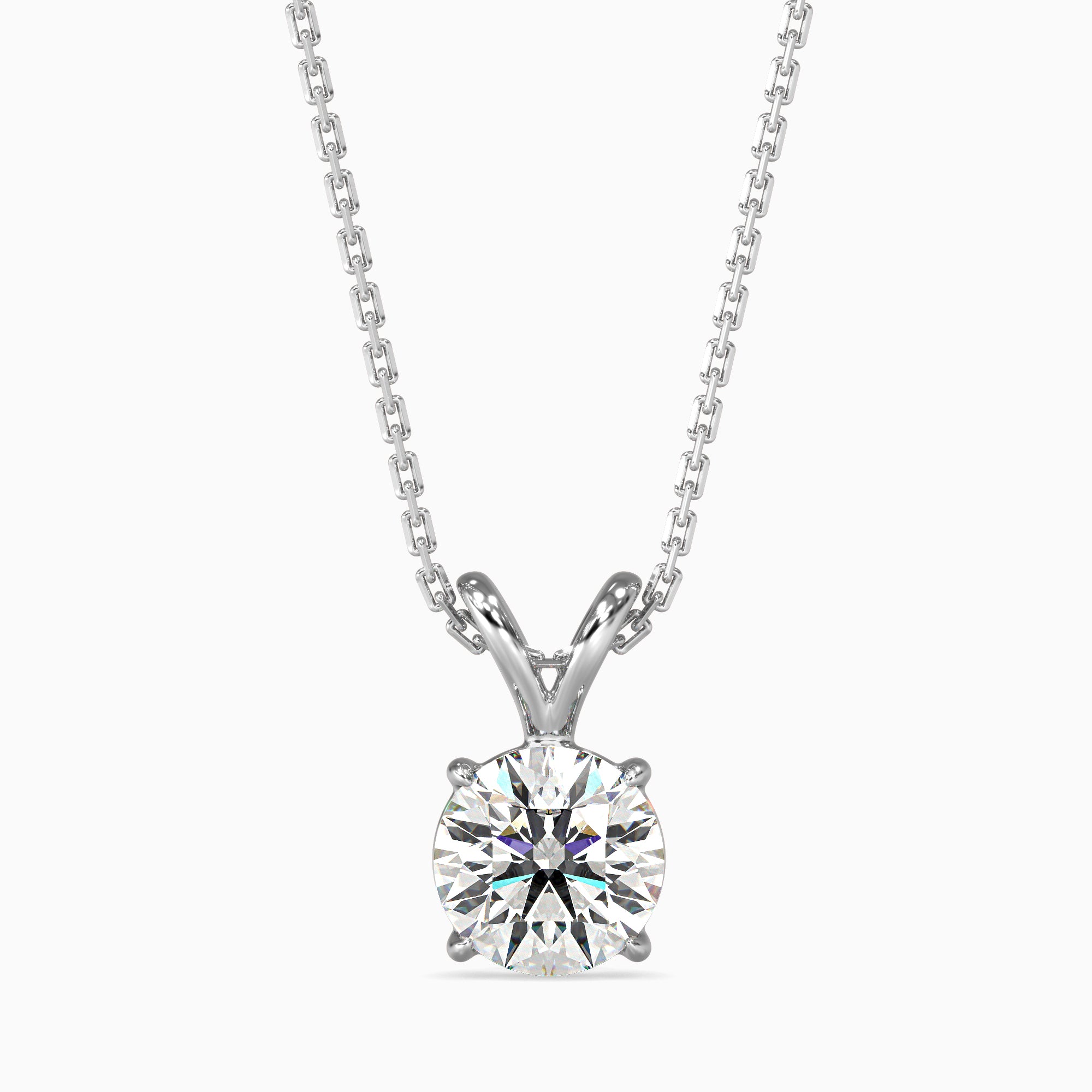 0.5 CT Celestial Solitaire Lab-Grown Diamond Pendant without Chain