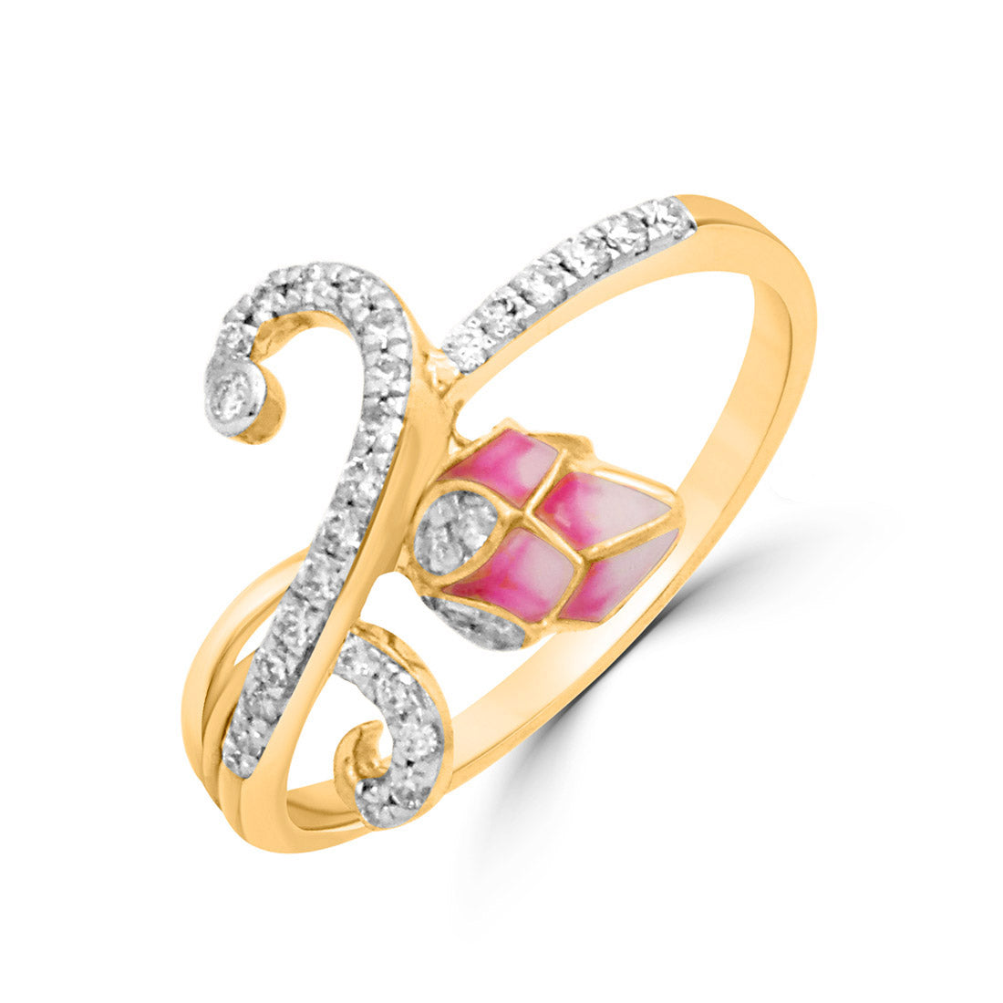 Lotus Dream Rose Gold Ring with Lab-Grown Diamonds