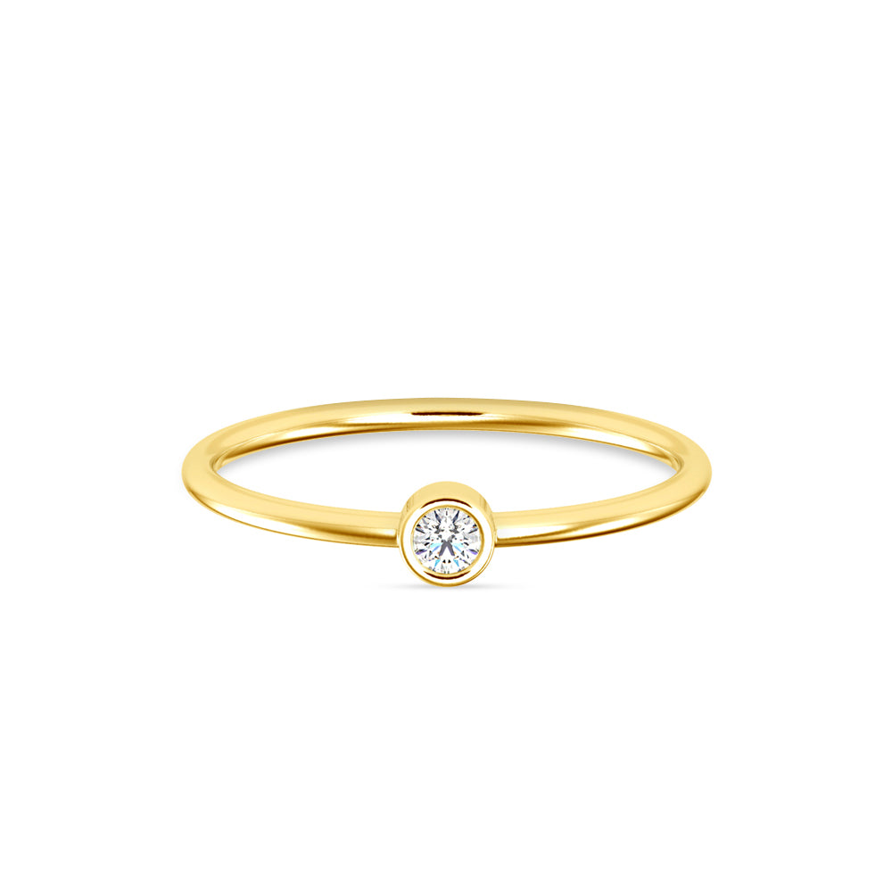 Cosmic Creation Gold Ring with Lab-Grown Diamond