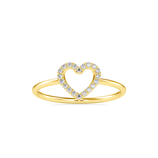 Heart of Gold Diamond Ring