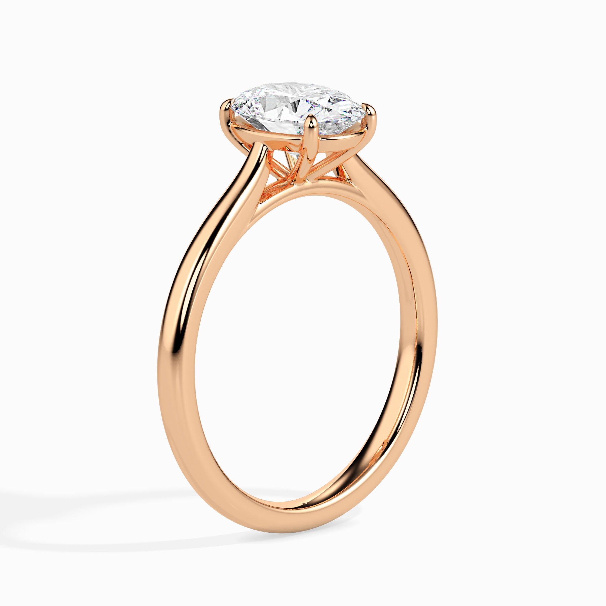 1 CT Oval Solitaire Gold Ring