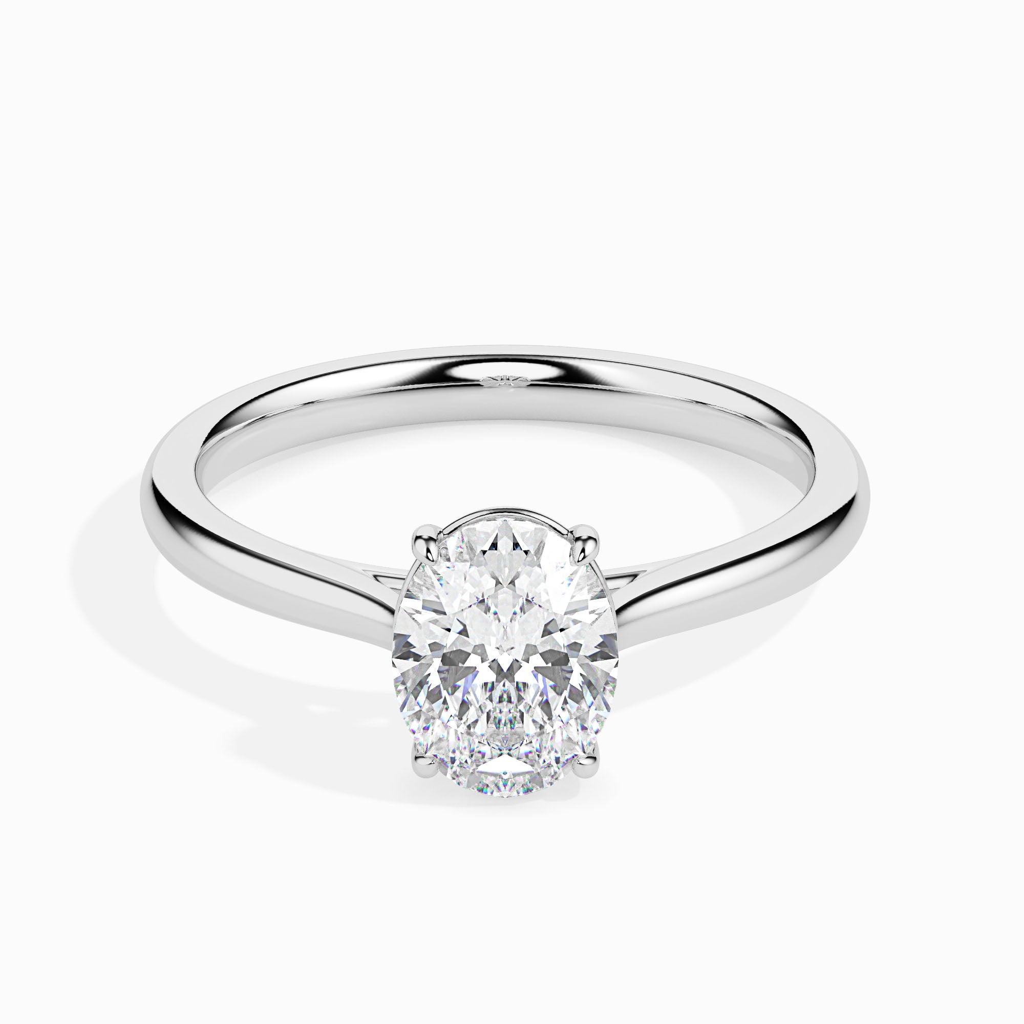 1 CT Oval Solitaire Gold Ring