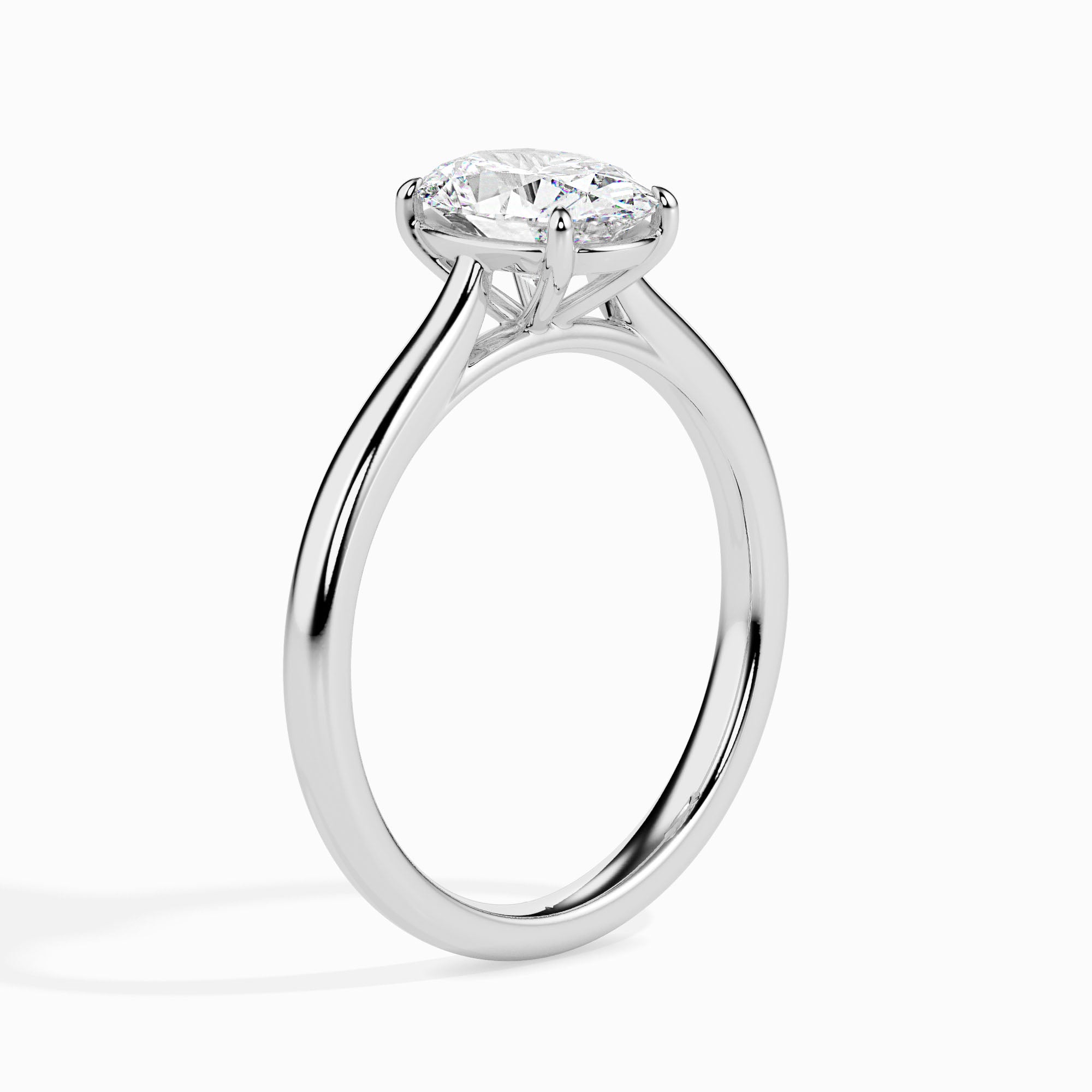 1 CT Oval Solitaire Gold Ring