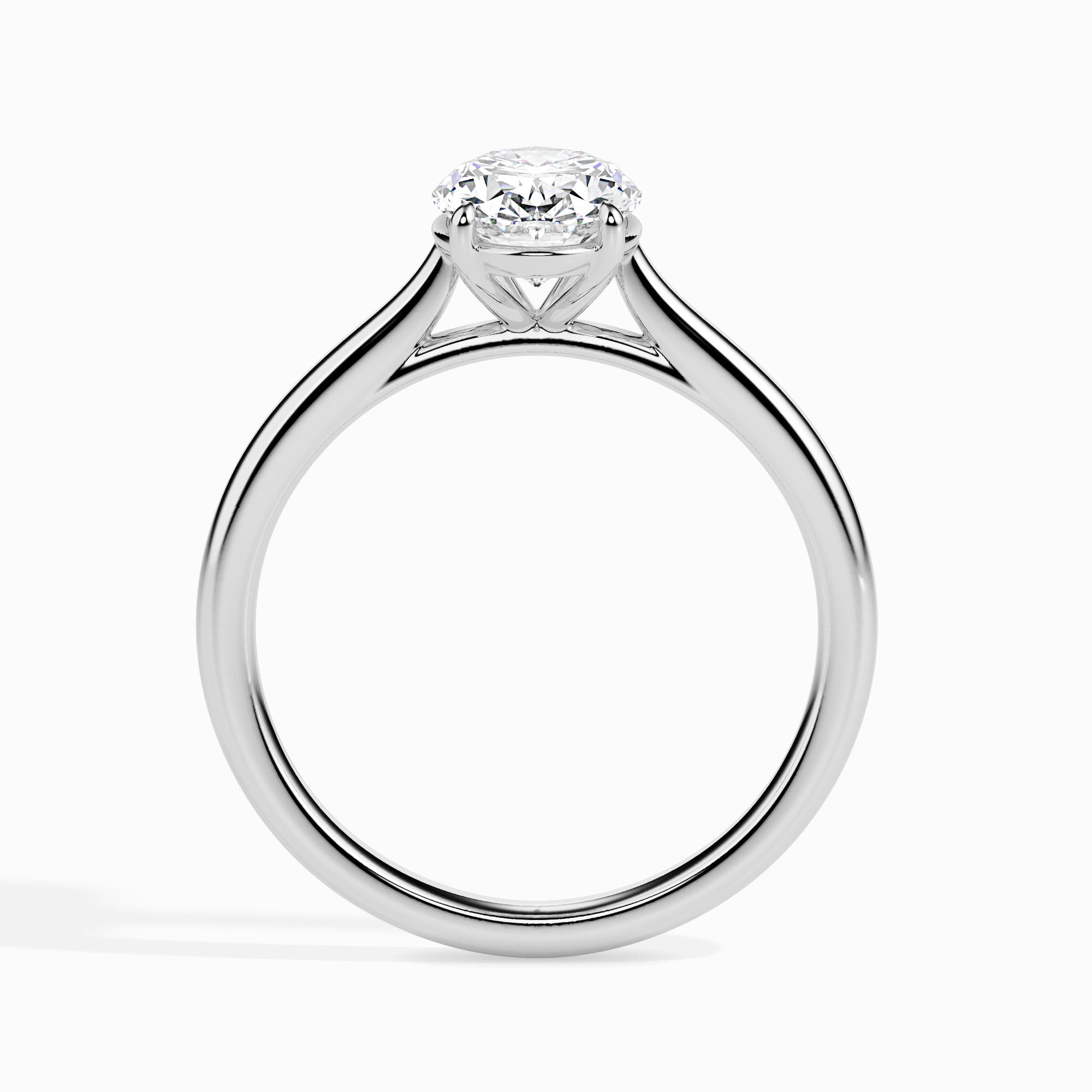 1 CT Oval Solitaire Gold Ring