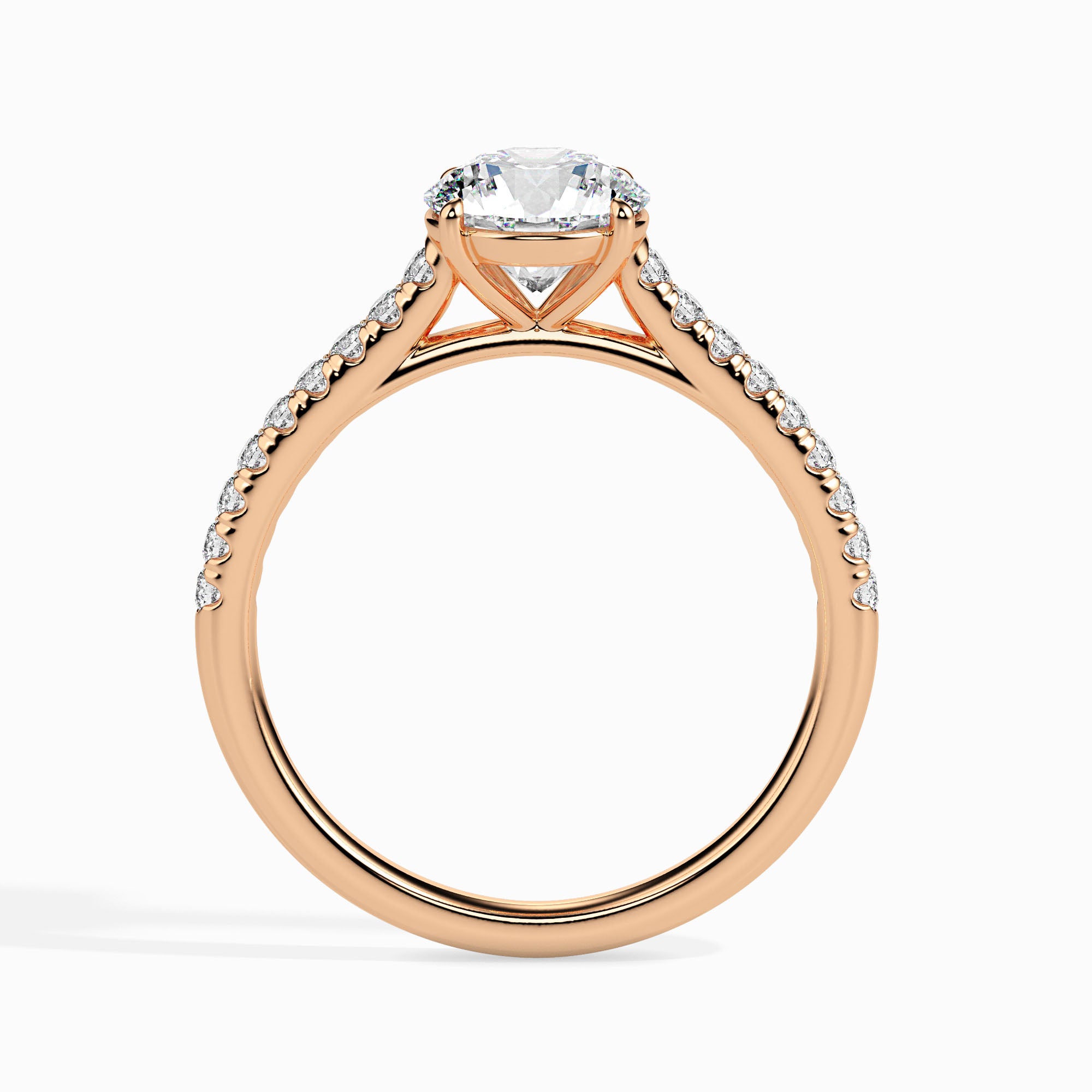 1.5 CT Solitaire Gold Ring with Lab Grown Diamonds