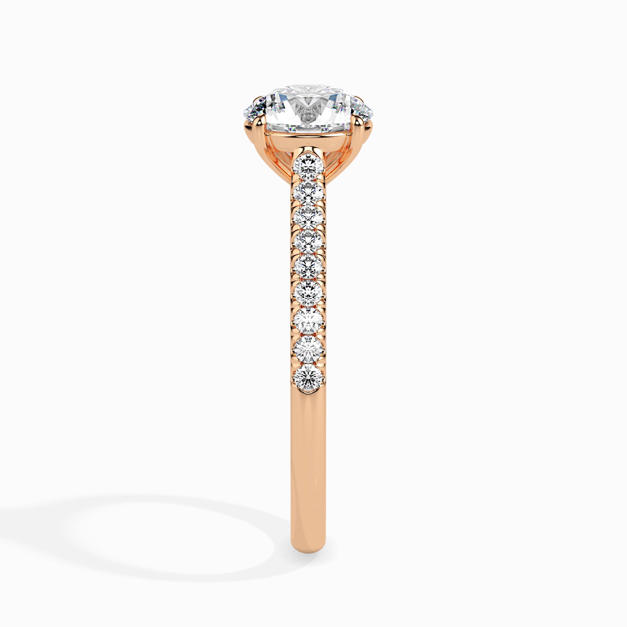 1.5 CT Solitaire Gold Ring with Lab Grown Diamonds